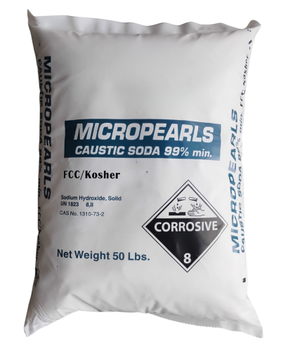 Sodium Hydroxide in dry form, Caustic Soda Beads are used for the cleaning and sanitation of stainless steel tanks and fittings. Use Caution while this product is in use. 