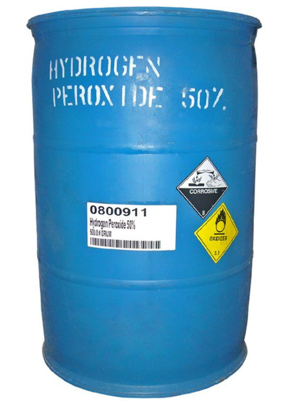 55 Gallon Drum - HYDROGEN PEROXIDE 50% SOLUTION - TECH GRADE Industrial
